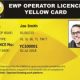 Yellow Card a Proof of Professional Access Equipment Training